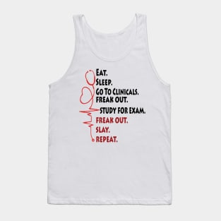 Nurse Eat Sleep Go To Clinicals Tank Top